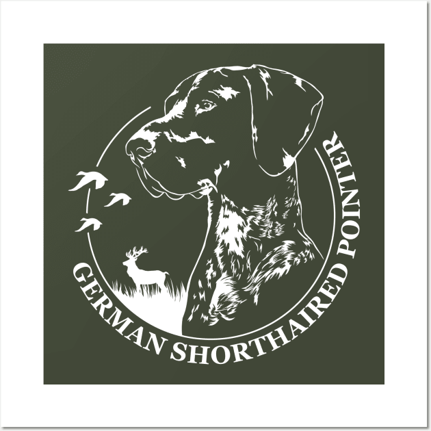 German Shorthaired Pointer dog portrait Wall Art by wilsigns